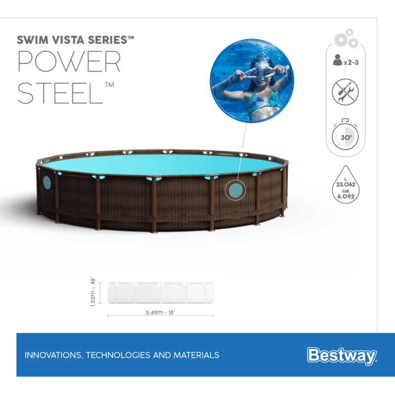 Piscine hors sol ronde 549x122cm SwimVista Series Piscine hors sol ronde 549x122cm SwimVista Series