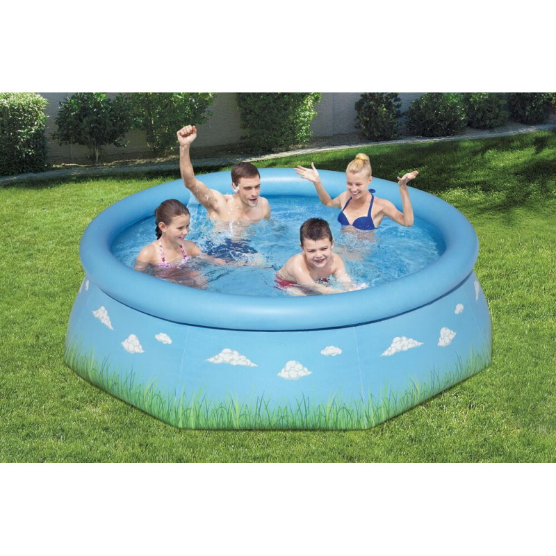 Piscine Gonflable Ronde Bestway Fast Set 244cm Prairie