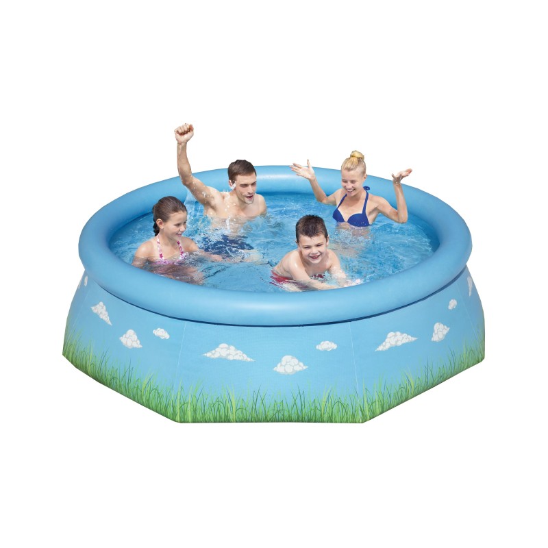 Piscine Gonflable Ronde Bestway Fast Set 244cm Prairie