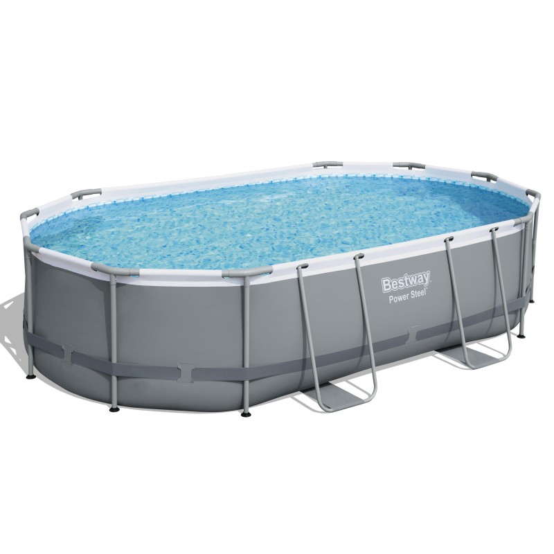 Piscine hors sol ovale Power Steel 488 x 305 x 107 cm avec accessoires