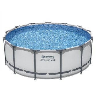 Piscine hors sol ronde Steel Pro Max™ 396 x 122 cm avec filtre à cartouche, échelle et bâche