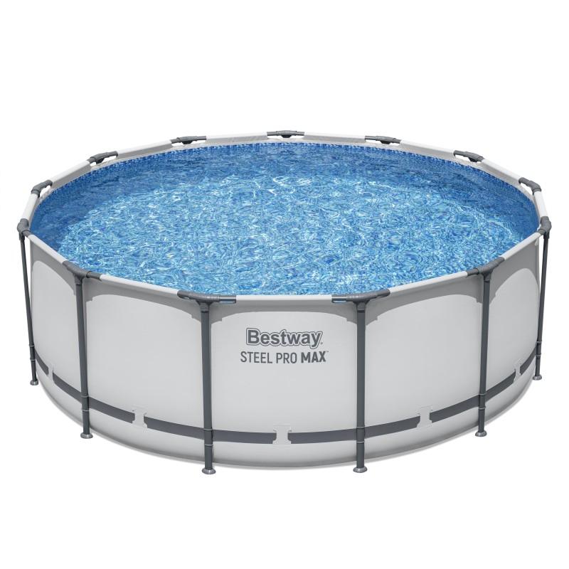 Piscine hors sol ronde Steel Pro Max™ 396 x 122 cm avec filtre à cartouche, échelle et bâche