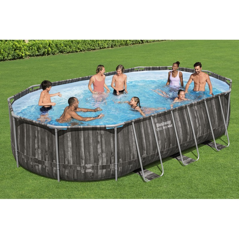 Piscine hors sol ovale  610 x 366 x 122 cm Power Steel
