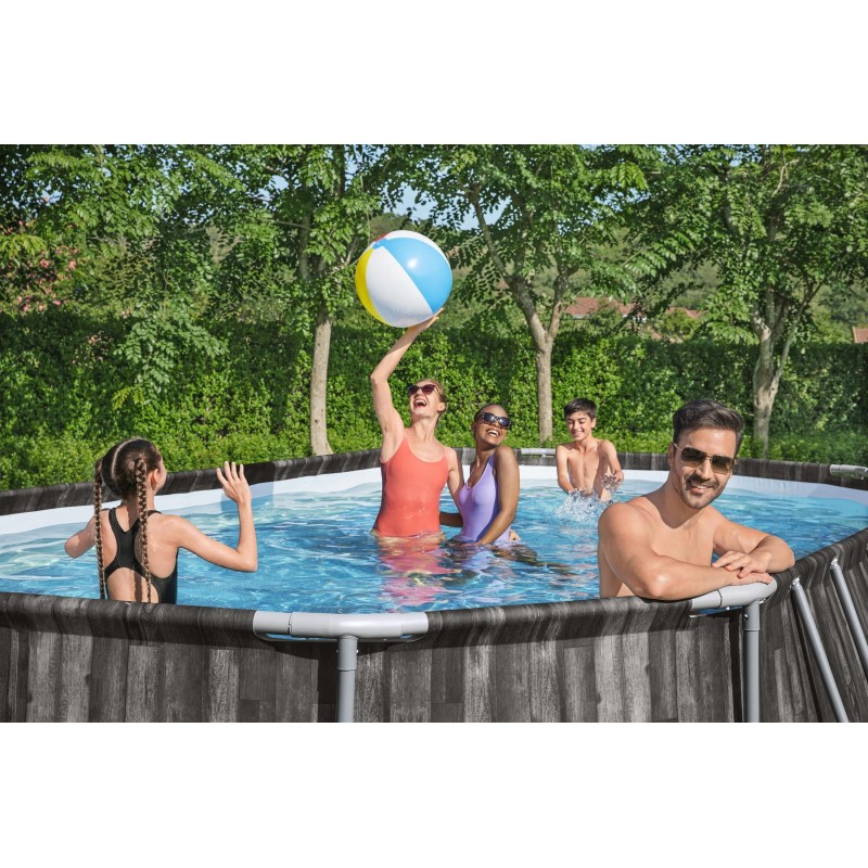 Piscine hors sol ovale  610 x 366 x 122 cm Power Steel