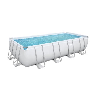 Piscine hors sol rectangle Power Steel 549 x 274 x 122 cm gris clair