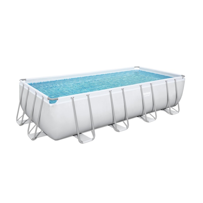 Piscine hors sol rectangle Power Steel 549 x 274 x 122 cm gris clair