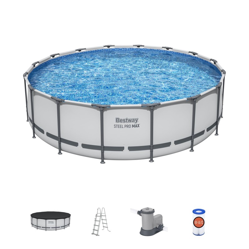 Piscine hors sol ronde 488 x 122 cm Steel Pro Max