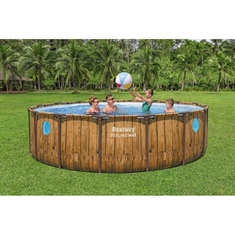 Piscine hors sol ronde  488x122 cm Power Steel Swim Vista