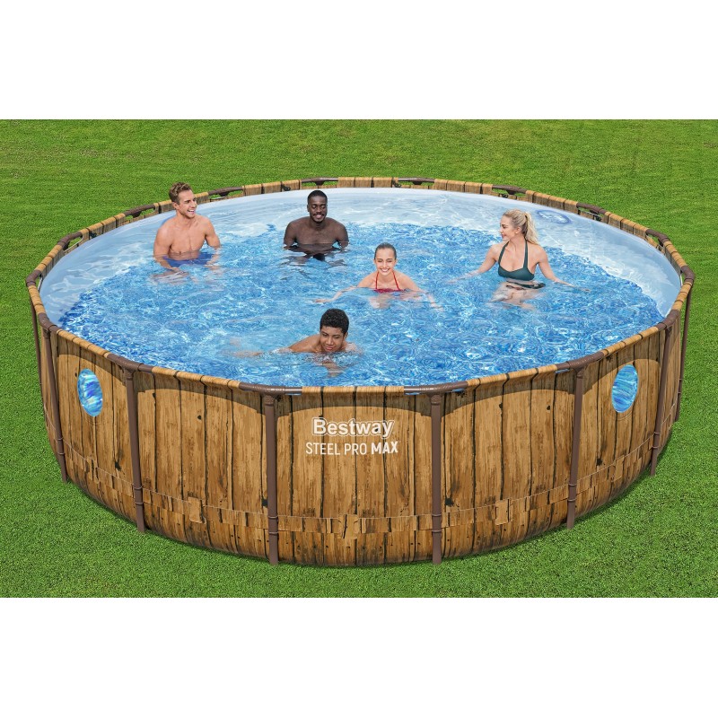 Piscine hors sol ronde  488x122 cm Power Steel Swim Vista