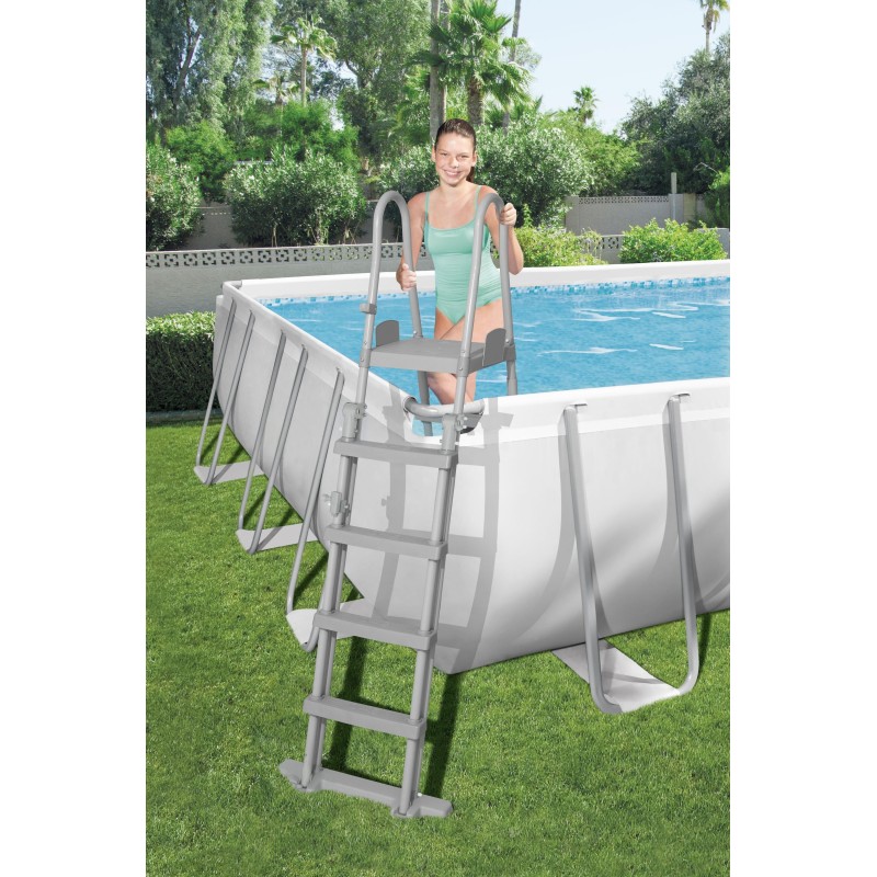 Piscine hors sol rectangle Power Steel 732 x 366 x 132 cm gris clair Piscine hors sol rectangle Power Steel 732 x 366 x 132 cm gris clair