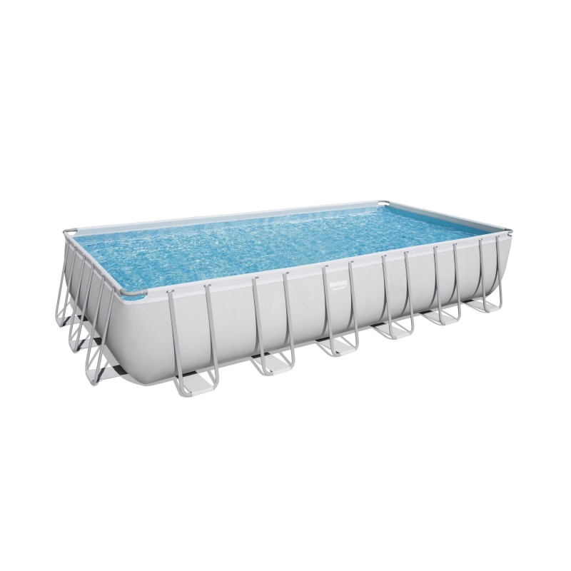 Piscine hors sol rectangle Power Steel 732 x 366 x 132 cm gris clair Piscine hors sol rectangle Power Steel 732 x 366 x 132 cm gris clair