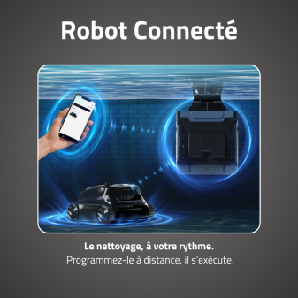 Robot Piscine Aqualys Solaire - Fond, Parois & Ligne d'eau 300m²