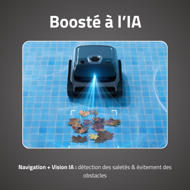Robot Titan Solaire & IA - Fond, Parois & Ligne d'eau 300m² max