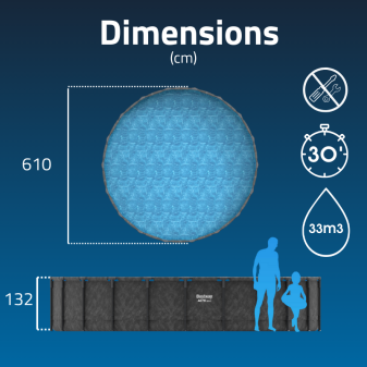 Piscine hors sol ronde 610 x 132 cm APX 365 Piscine hors sol ronde 610 x 132 cm APX 365