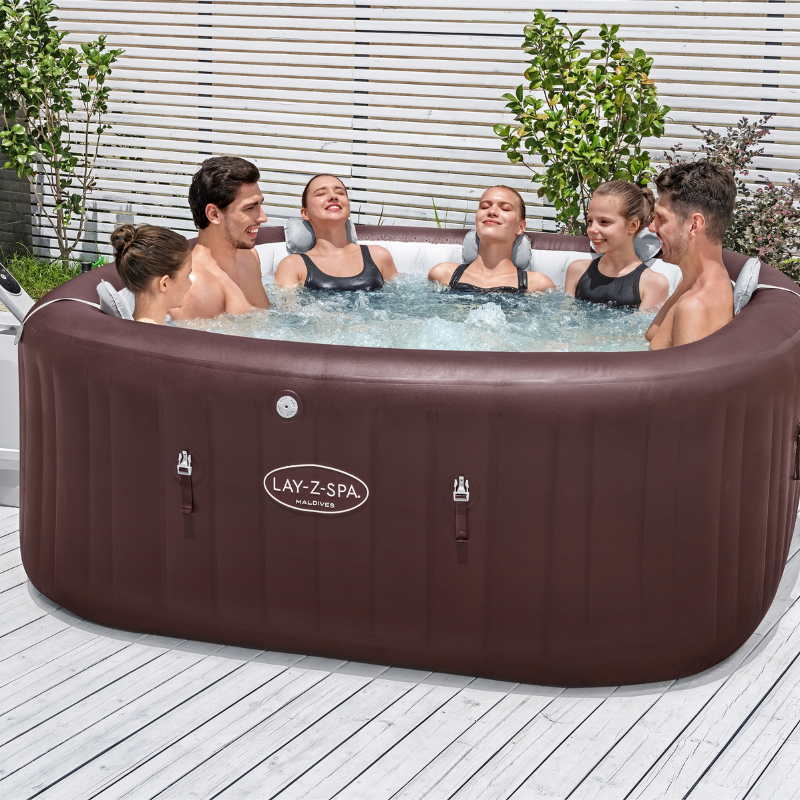 Spa gonflable carré Lay-Z-Spa Maldives Hydrojet Pro 5-7 personnes