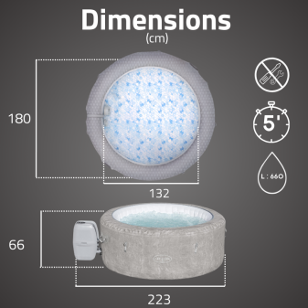 Spa gonflable rond Lay-Z-Spa Zurich Airjet 2-4 personnes