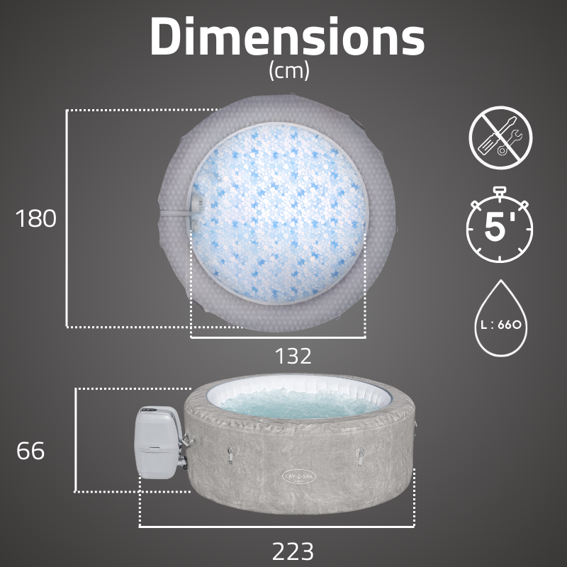 Spa gonflable rond Lay-Z-Spa Zurich Airjet 2-4 personnes