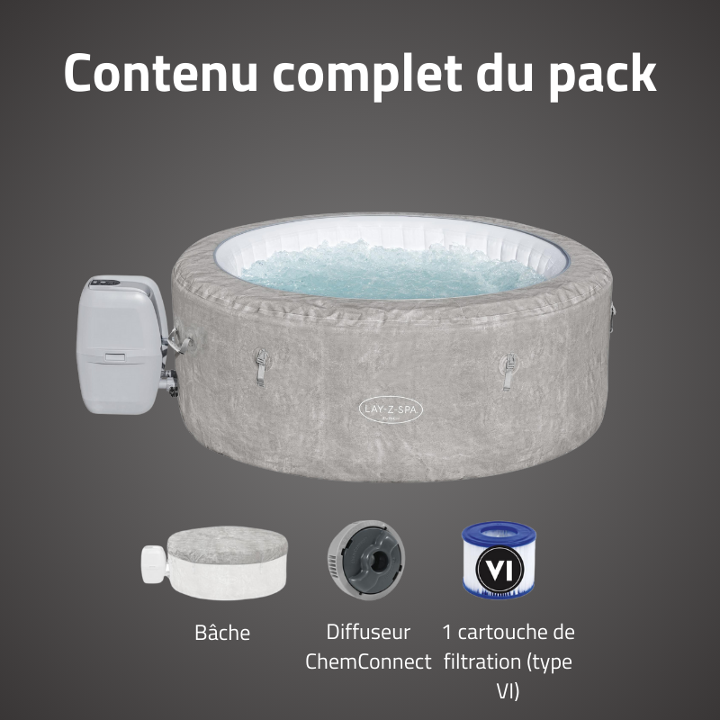 Spa gonflable rond Lay-Z-Spa Zurich Airjet 2-4 personnes