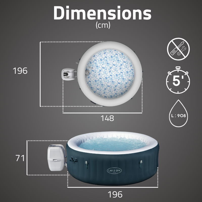 Spa gonflable rond 4 - 6 places Miami AirJet Energy Sense Spa gonflable rond 4 - 6 places Miami AirJet Energy Sense