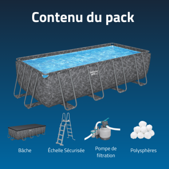 Piscine hors sol rectangle 549 x 274 x 132 cm APX 365