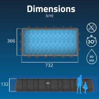 Piscine hors sol rectangle 732 x 366 x 132 cm APX 365