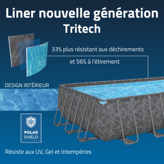 Piscine Tubulaire Rect. Bestway APX 365 732x366 Gris Foncé Piscine Tubulaire Rect. Bestway APX 365 732x366 Gris Foncé