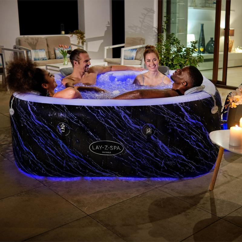 Spa gonflable carré Lay-Z-Spa Hawaii Smart Luxe 4-6 personnes Spa gonflable carré Lay-Z-Spa Hawaii Smart Luxe 4-6 personnes