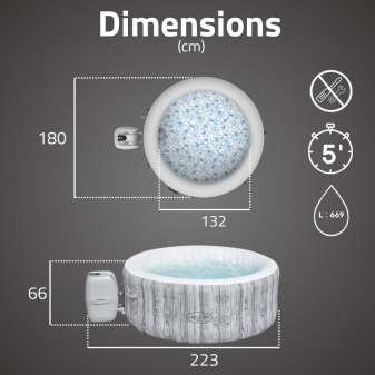 Spa gonflable rond Lay-Z-Spa Fiji Airjet 2-4 personnes