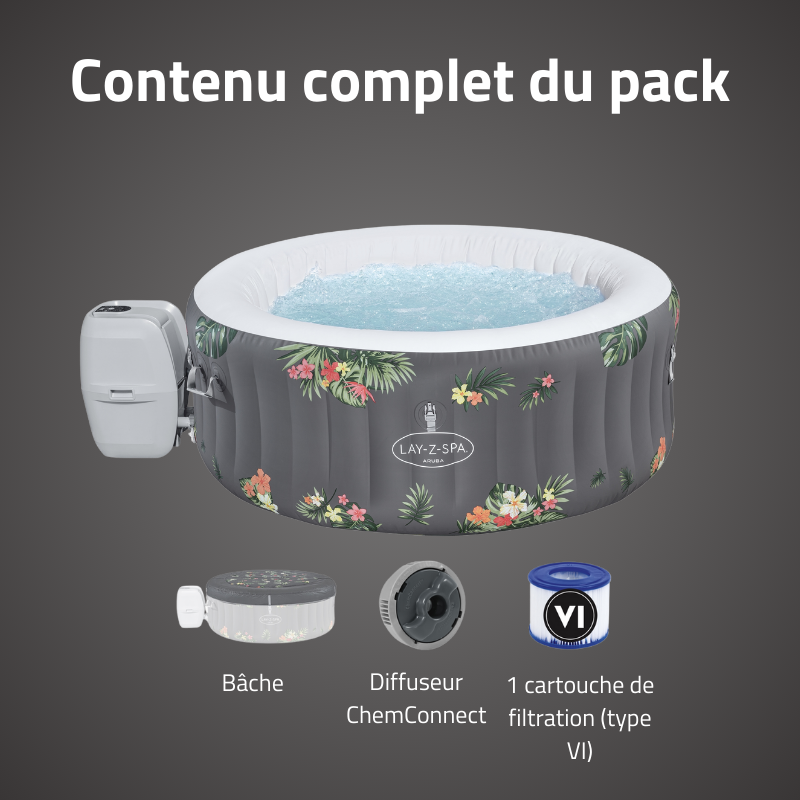 Spa gonflable rond Lay-Z-Spa Aruba Airjet 2-3 personnes