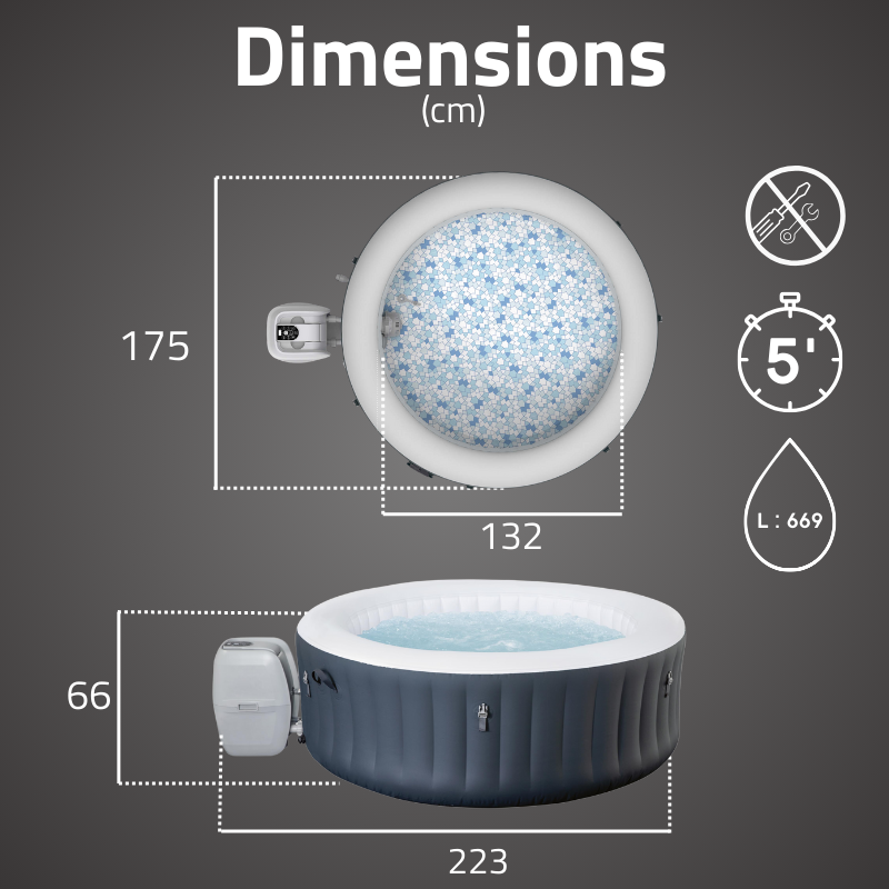 Spa gonflable rond Lay-Z-Spa Baja Airjet 2-4 personnes