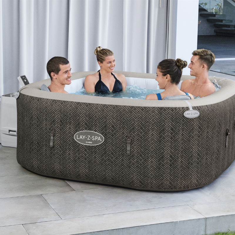 Spa gonflable carré Lay-Z-Spa Cabo HydroJet 6 places WIFI Bestway