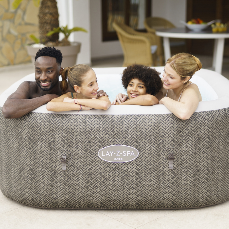 Spa gonflable carré 6 places Lay-Z-Spa Cabo Hydrojet Bestway
