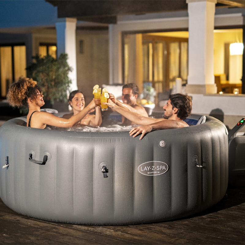 Spa gonflable rond Lay-Z-Spa Santorini HydroJet 5-7 personnes Bestway Spa gonflable rond Lay-Z-Spa Santorini HydroJet 5-7 personnes Bestway
