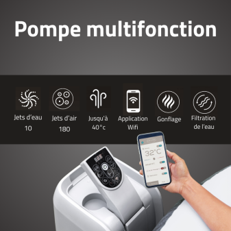 Spa gonflable rond Lay-Z-Spa Santorini HydroJet 5-7 personnes WIFI Bestway