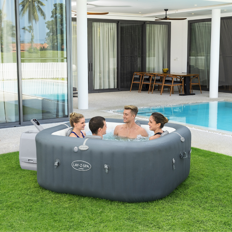 Spa gonflable carré Lay-Z-Spa Hawaii Hydrojet Pro 4-6 personnes