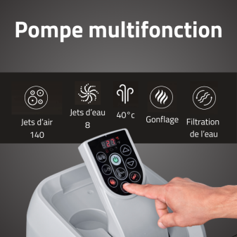 Spa gonflable carré Lay-Z-Spa Hawaii Hydrojet Pro 4-6 personnes