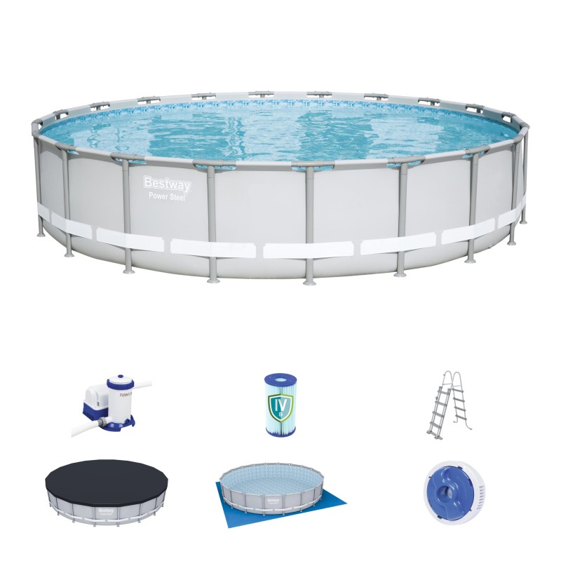 Piscine tubulaire ronde 610 x 122 cm Power Steel