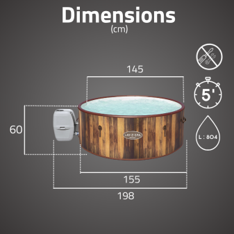 Spa gonflable rond Lay-Z-Spa Helsinki AirJet 5-7 personnes WIFI Bestway