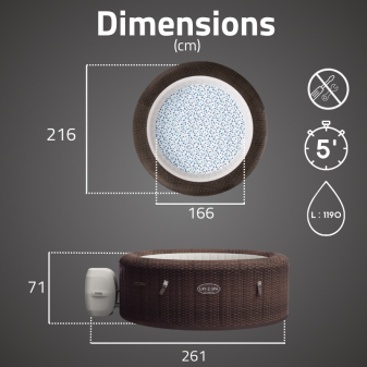 Spa gonflable rond Lay-Z-Spa St Moritz Airjet 5-7 places Spa gonflable rond Lay-Z-Spa St Moritz Airjet 5-7 places