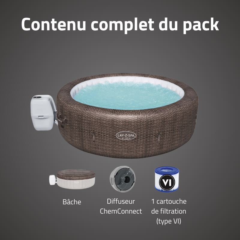 Spa gonflable rond Lay-Z-Spa St Moritz Airjet 5-7 places Spa gonflable rond Lay-Z-Spa St Moritz Airjet 5-7 places