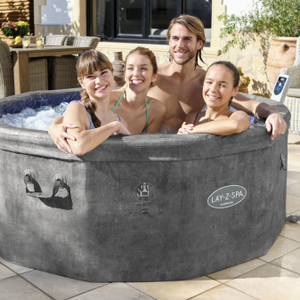 Spa semi-rigide rond Lay‑Z‑Spa Carrara Smart AirJet 4‑6 personnes