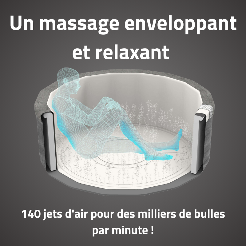 Spa semi-rigide rond Lay-Z-Spa Carrara Smart AirJet 4-6 personnes WIFI Bestway