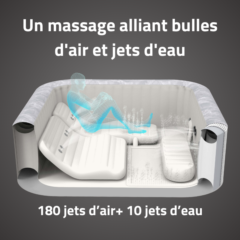 Spa gonflable carré Lay-Z-Spa San Francisco 5 places WIFI Bestway