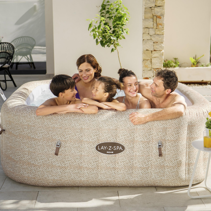Spa gonflable carré Lay-Z-Spa Rome Smart AirJet EnergySense 5-7 personnes WIFI Bestway