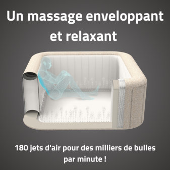 Spa gonflable carré Lay-Z-Spa Rome Smart AirJet EnergySense 5-7 personnes WIFI Bestway