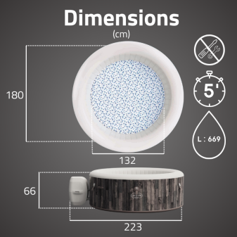 Spa gonflable - Rond - Bahamas - Lay-Z-Spa - Airjet - 2 à 4 personnes