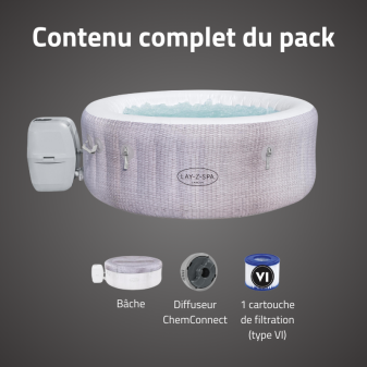 Spa gonflable rond 4 places Lay-Z-Spa Cancun Airjet
