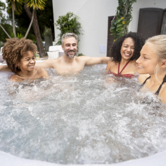 Spa gonflable rond 4 places Lay-Z-Spa Cancun Airjet