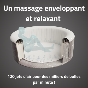 Spa gonflable rond 4 places Lay-Z-Spa Cancun Airjet