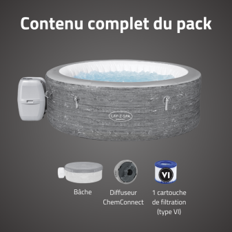 Spa gonflable rond Lay-Z-Spa Budapest AirJet 4-6 personnes WIFI Bestway
